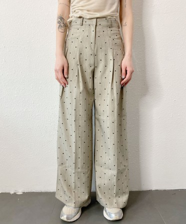 Heart Print Herringbone Slack #250332